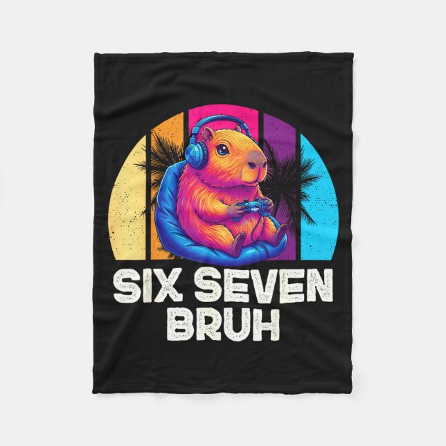 Couverture Polaire 67 Capybara Funny Six Seven Bruh Capybara Video Ga (Devant)