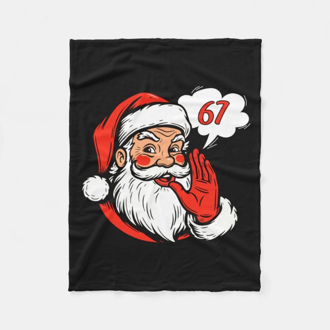 Couverture Polaire 67 Christmas Funny Six Seven Meme Brainrot Santa C (Devant)