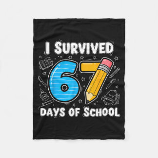 Couverture Polaire 67 Days Of School Complete - Teacher Student Funny