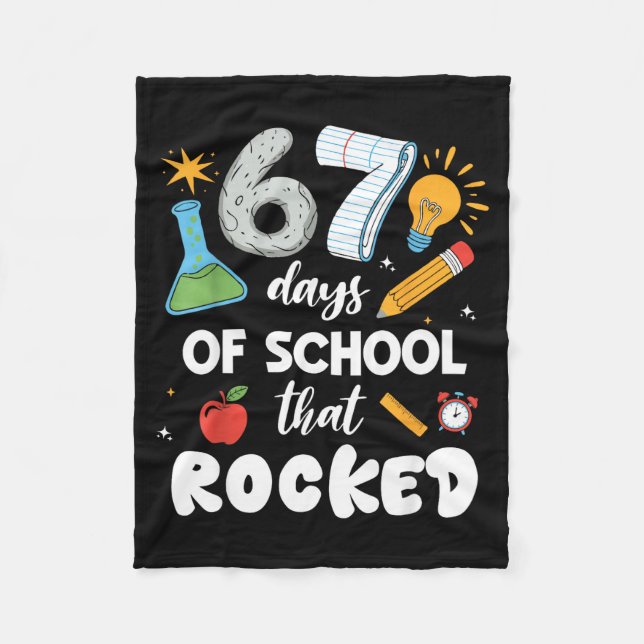Couverture Polaire 67 Days Of School That Rocked  (Devant)