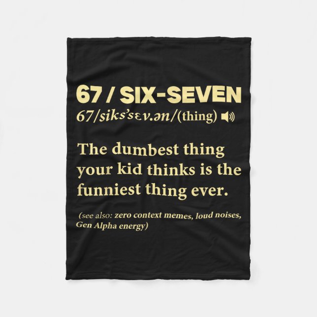 Couverture Polaire 67 Definition Meaning Six Seven Funny Meme Teacher (Devant)