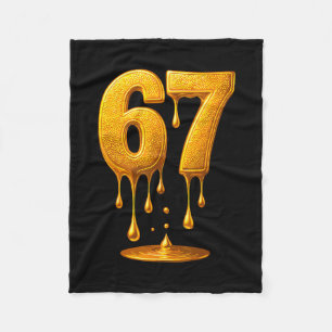 Couverture Polaire 67 Gold Drip Six Sept Mème Drôle