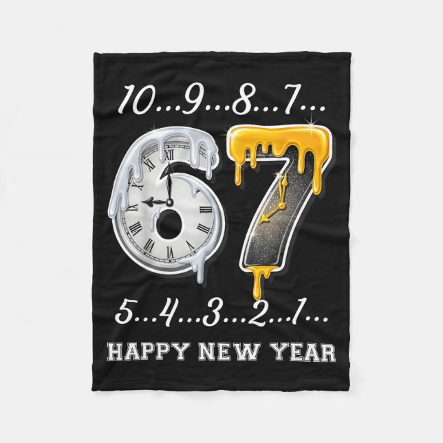 Couverture Polaire 67 Happy New Year Six Seven Funny Countdown 2026 B (Devant)