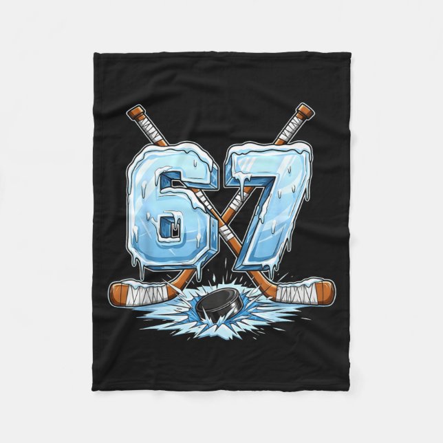 Couverture Polaire 67 Hockey Drip Number Funny Meme Style Boys Graphi (Devant)