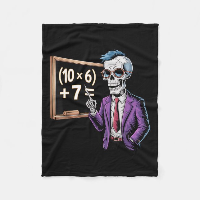 Couverture Polaire 67 Math Teacher Meme Brainrot Six Seven Halloween  (Devant)