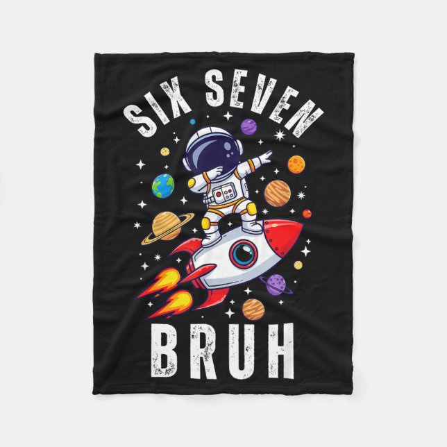 Couverture Polaire 67 Meme Astronaut Dabbing In Space Funny Six Seven (Devant)