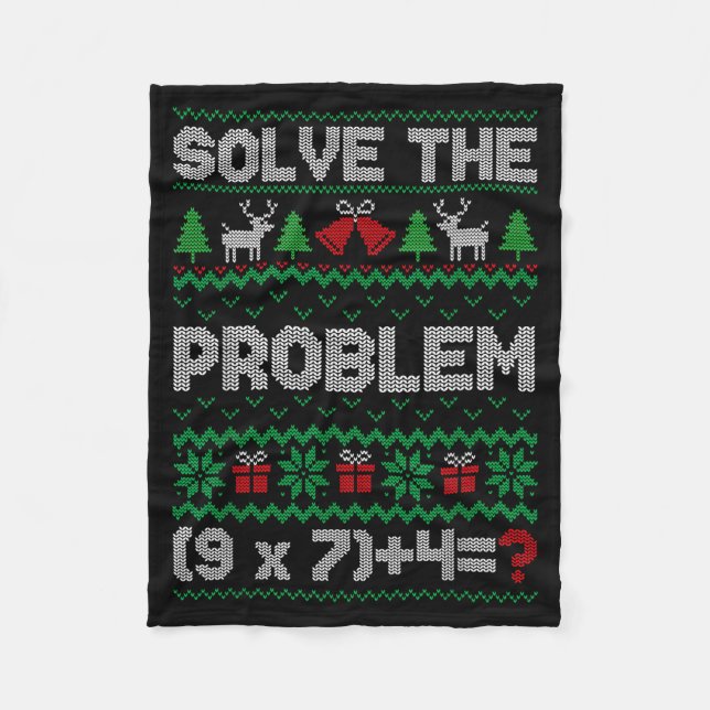 Couverture Polaire 67 Meme Pemdas Math Joke Teacher Ugly Christmas Sw (Devant)