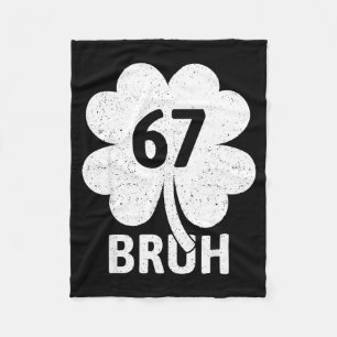 Couverture Polaire 67 Meme Six Seven Bruh Drôle Saint-Patrick Sham