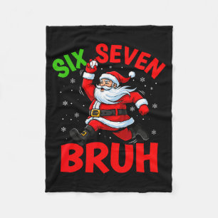 Couverture Polaire 67 Meme Six Seven Bruh Santa Baseball Drôle Christ