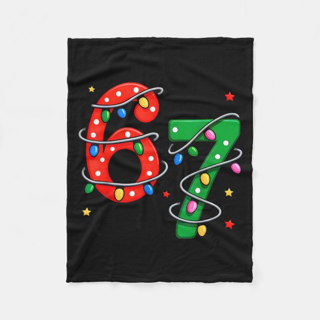 Couverture Polaire 67 Meme Six Seven Funny Christmas Pajamas Boys Gir (Devant)