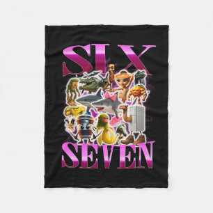 Couverture Polaire 67 Six Seven Anniversaire Mème Viral Italien Brain
