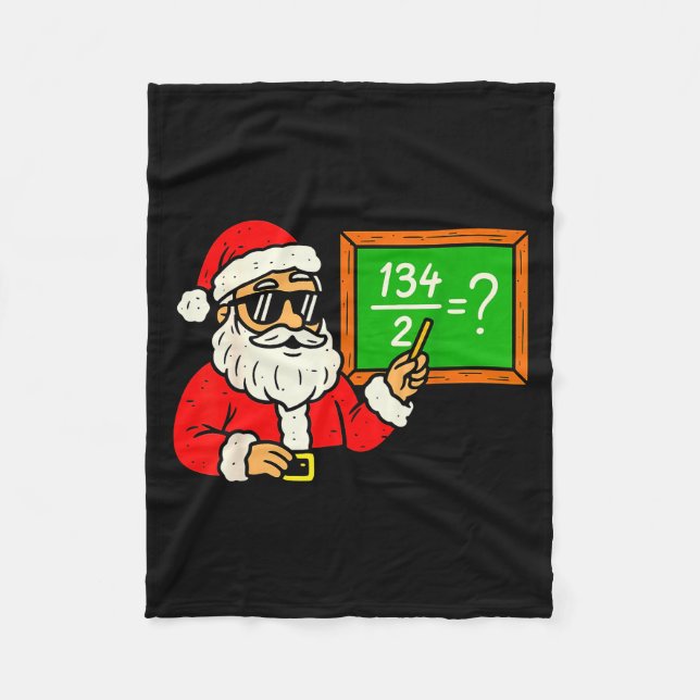 Couverture Polaire 67 Teacher Christmas Santa Six Seven Meme Brainrot (Devant)