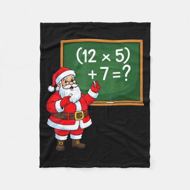 Couverture Polaire 67 Teacher Christmas Santa Six Seven Meme Brainrot (Devant)