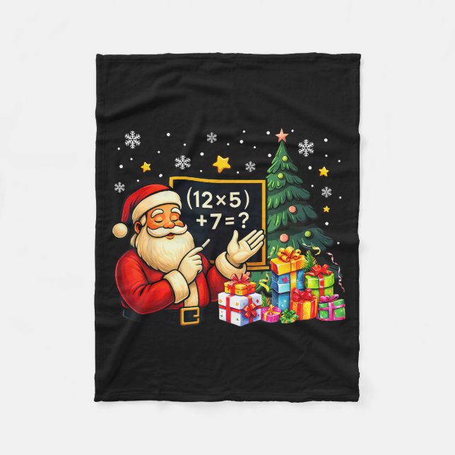 Couverture Polaire 67 Teacher Santa Christmas Six Seven Meme Brainrot (Devant)