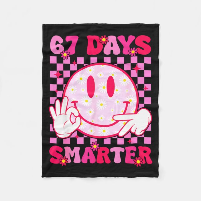 Couverture Polaire 67th Day Of School Shirt 67 Days Smarter Teacher B (Devant)