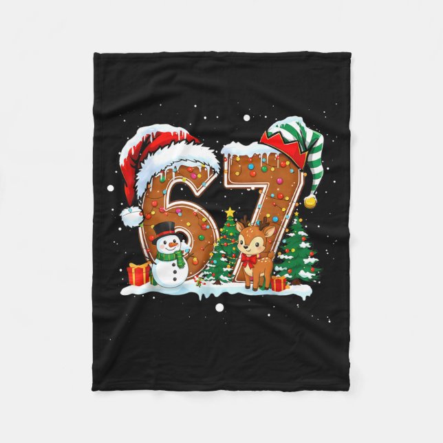 Couverture Polaire 6-7 Christmas Gingerbread Funny Snowman Reindeer 6 (Devant)