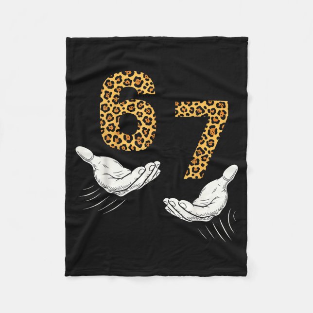 Couverture Polaire 6-7 Meme Leopard Cheetah Cool Six-seven Funny  (Devant)