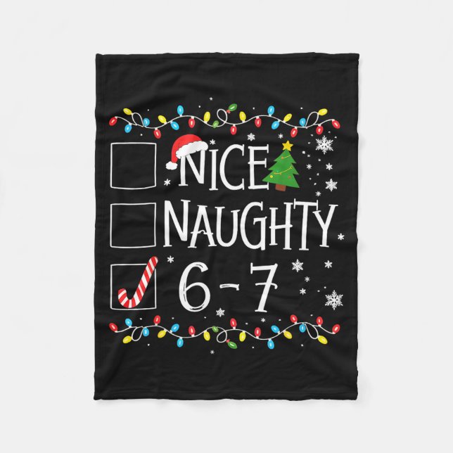 Couverture Polaire 6-7 Meme Nice Naughty 67 Christmas  (Devant)