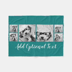 Couverture Polaire 6 Collage de photos Texte facultatif — CAN Edit