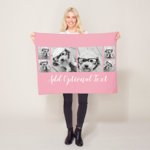 Couverture Polaire 6 Collage de photos Texte facultatif — CAN Edit Co