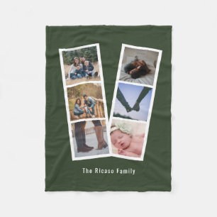 Couverture Polaire 6 Style Booth Photo Personnalisé Army Green