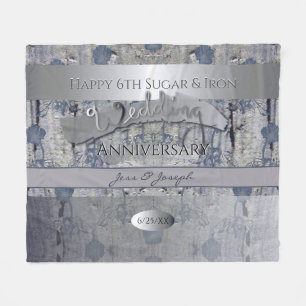 Couverture Polaire 6e Mariage de sucre et de fer Anniversaire de couv
