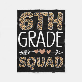 Couverture Polaire 6th Grade Squad Leopard Teacher Student