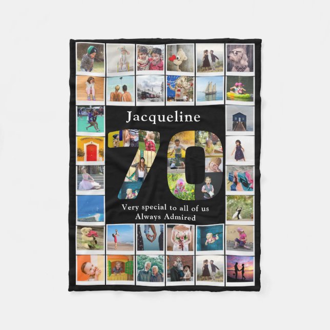 Couverture Polaire 70e anniversaire Modèle photo de famille (Devant)