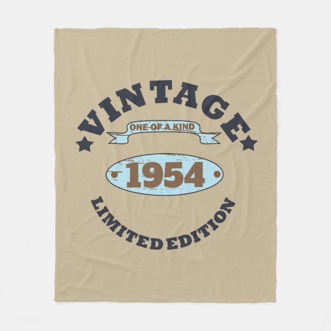Couverture Polaire 70e anniversaire vintage personnalisé (Devant)