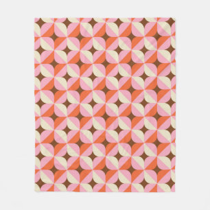 Couverture Polaire 70s Retro Geometric Vintage Pattern