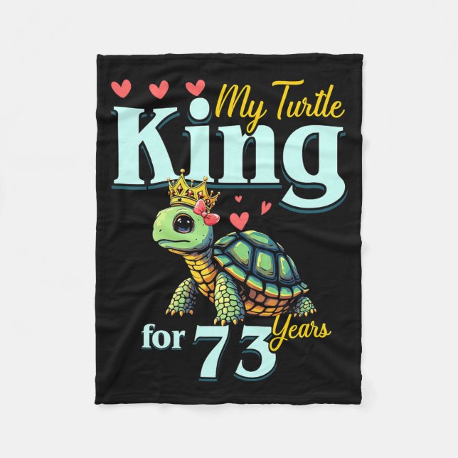 Couverture Polaire 73rd Wedding Anniversary Couples My Turtle King Fo (Devant)