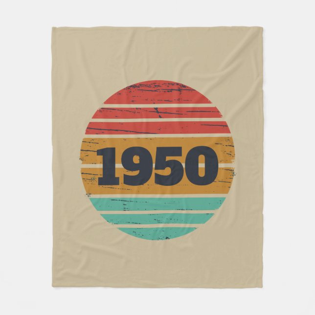 Couverture Polaire 75e anniversaire vintage personnalisé (Devant)