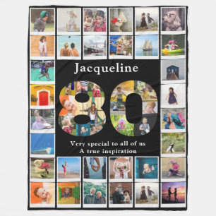 Couverture Polaire 80e anniversaire Famille Modèle photo Grand