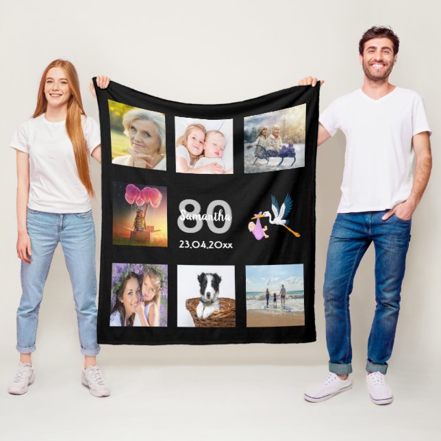 Couverture Polaire 80e anniversaire photo collage noir (En situation)