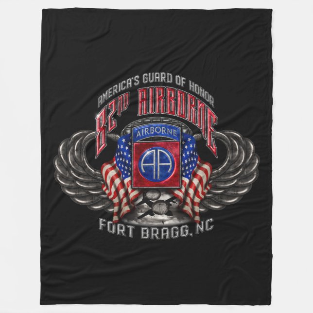 Couverture Polaire 82e Fort Bragg Black (Devant)