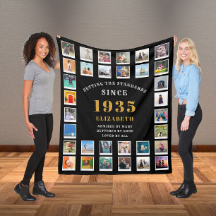 Couverture Polaire 90e anniversaire Famille Photo Collage 32 Photogra
