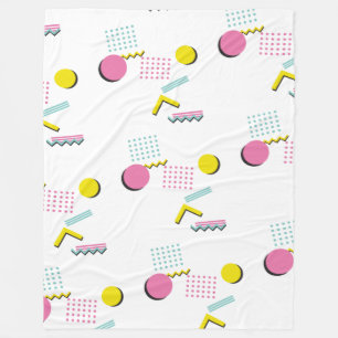 Couverture Polaire 90s Thème Colorful Retro Memphis Motif