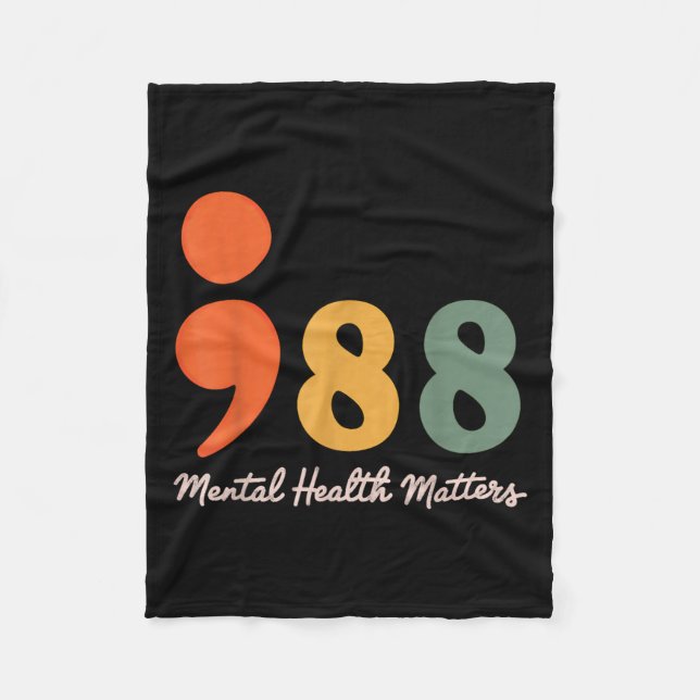 Couverture Polaire 988 Semicolon Santé mentale S Prévention du suicid (Devant)