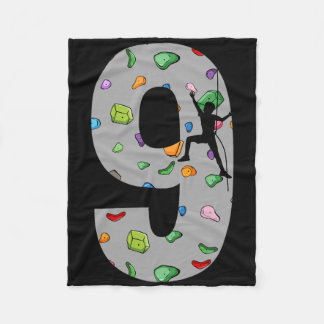 Couverture Polaire 9 Year Old Rock Climbing 9th Birthday Adventure Cl