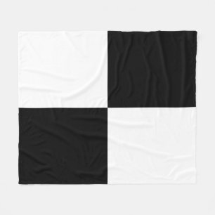 Couverture Polaire À damiers noir blanc rectangles