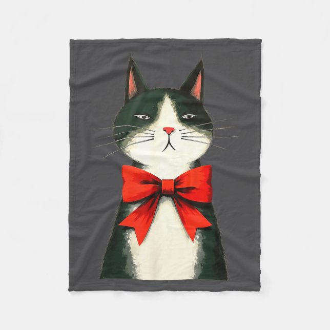 Couverture Polaire A Frumpy Holiday Cat Fun Design  (Devant)