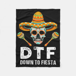 Couverture Polaire A La Fête De Fiesta Drôle Mexicain Crâne Drôle Cin