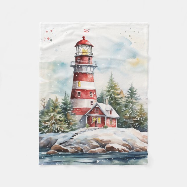 Couverture Polaire A Lighthouse in Winter (Devant)