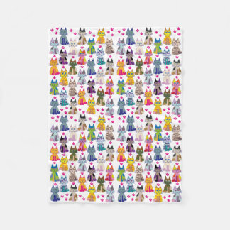 Couverture Polaire A lot the happy cat