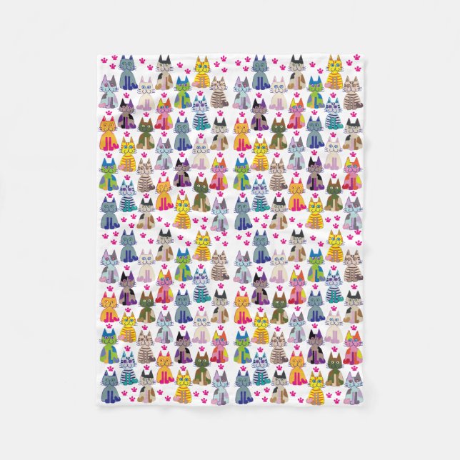 Couverture Polaire A lot the happy cat (Devant)