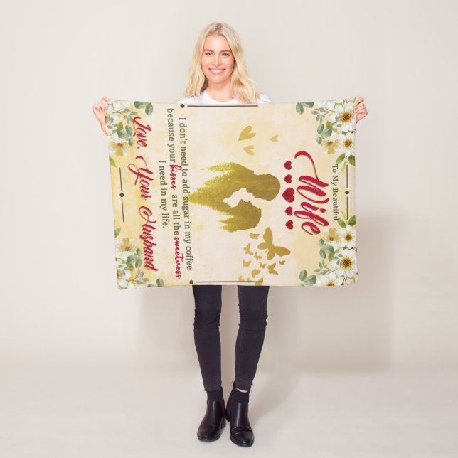 Couverture Polaire À Ma Belle Femme Des Cadeaux De Mari (En situation)