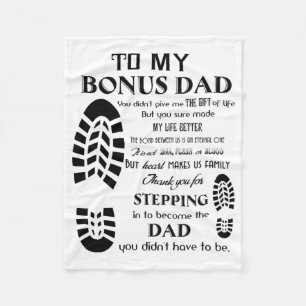 Couverture Polaire À Mon Bonus Papa, Cadeau Fête des pères, Cadeau Po