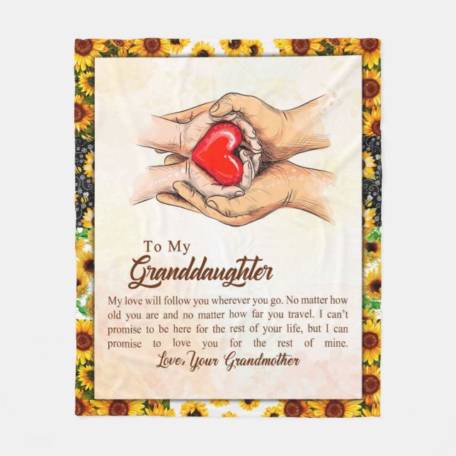 Couverture Polaire À Mon Cadeau De Fleur De Soleil Grandma (Devant)