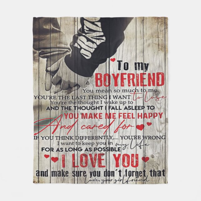 Couverture Polaire À Mon Cadeau Homme, Cadeau Personnalisé À Mon Mari (Devant)