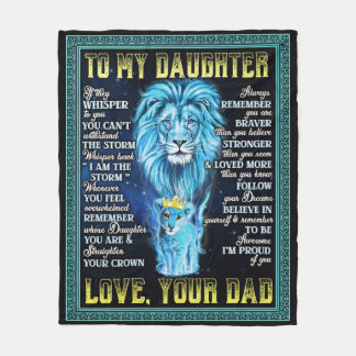 Couverture Polaire À Mon Don Lion Fille, Don De Lion Papa